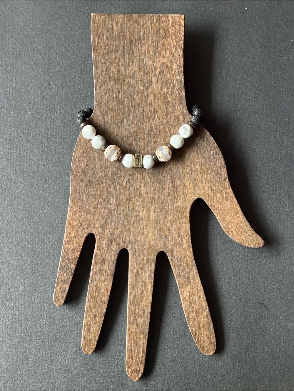 LavHa Cayman Diffuser Bracelet | Howlite Lava Stone | Aromatherapy - Picture 5 of 11